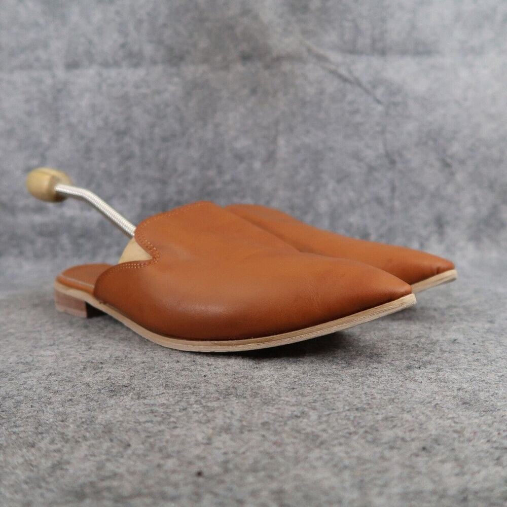 Shoes Womens 39 Mule Flats Slip On Fashion Casual Brown Pointed Toe Classic Boho